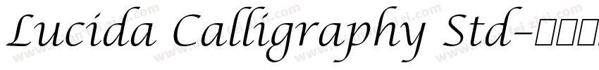 Lucida Calligraphy Std字体转换